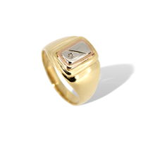 Ring Idee Preziose dal 1987 Man in Yellow Gold Diamante 0.02 Ct IP.AK18M/25D - IP.AK18M/25D